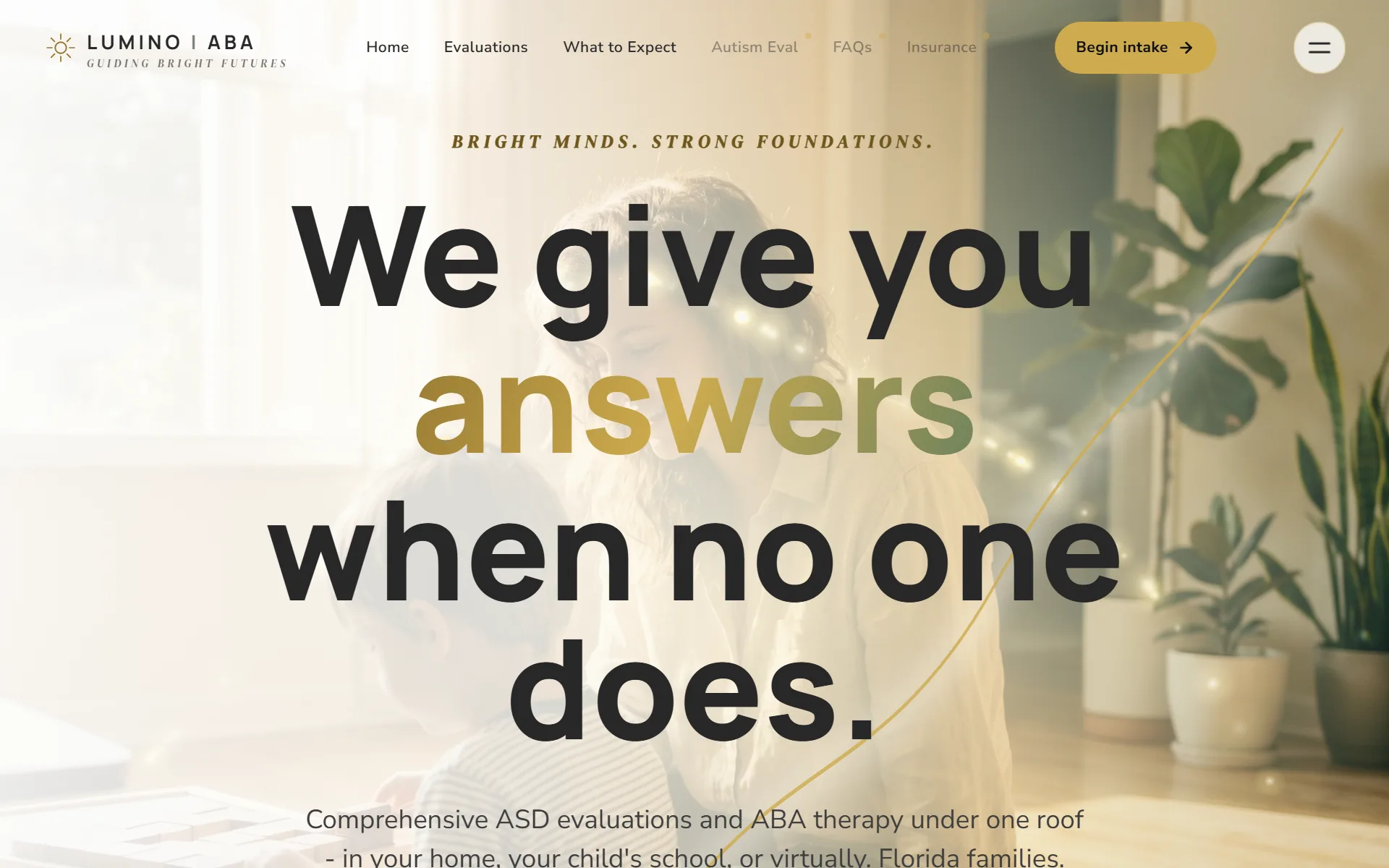 Pitch Concept — Lumino Bright Path website