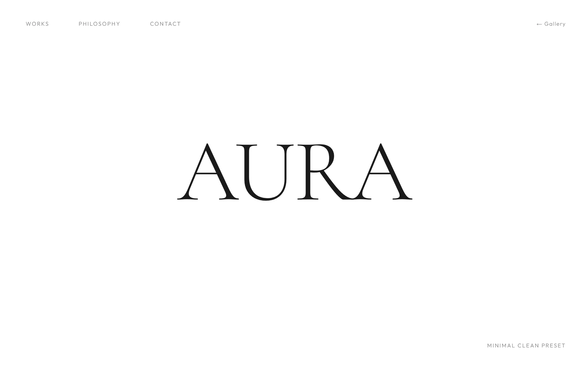 Minimal Clean — Aura Architecture website