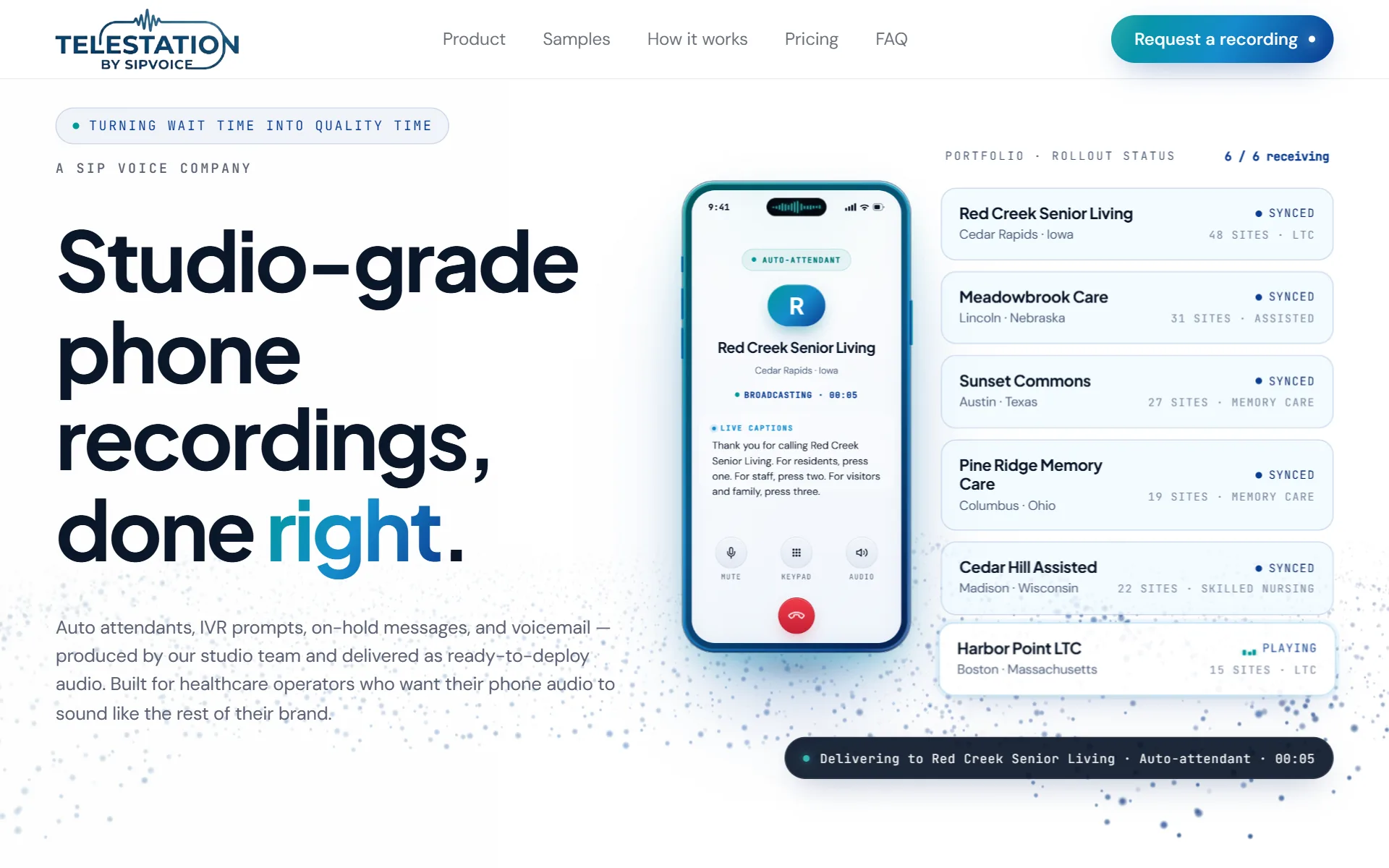 SaaS Marketing Site — Telestation website