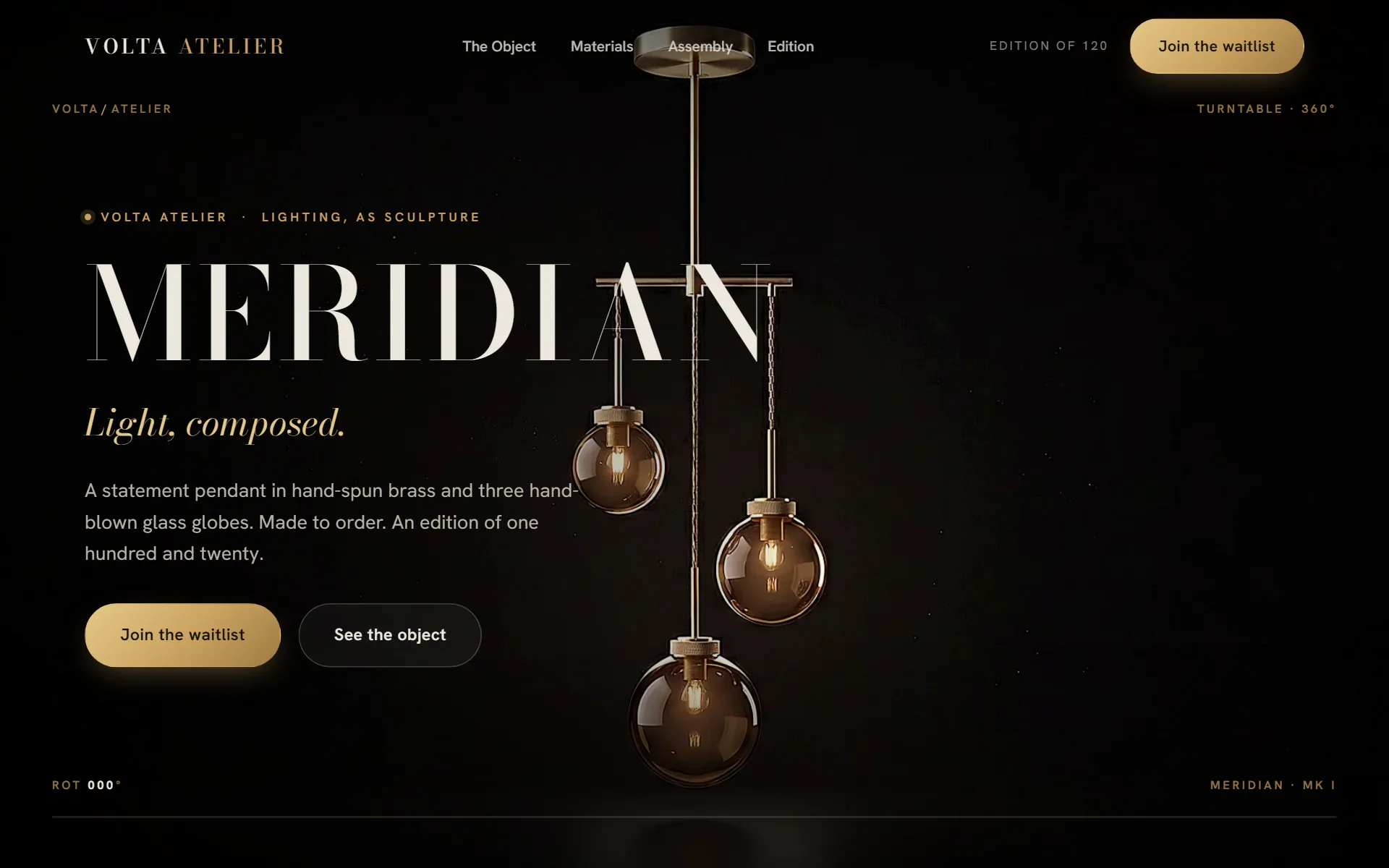 Meridian Turntable — VOLTA website